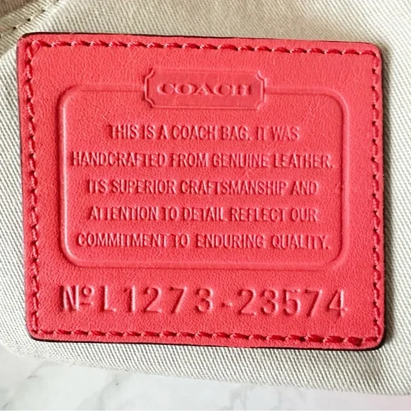 6. Coach Legacy Haley Satchel Leather Boston Bag Bright Soft Red Fringe Tassle - Picture 14 of 15